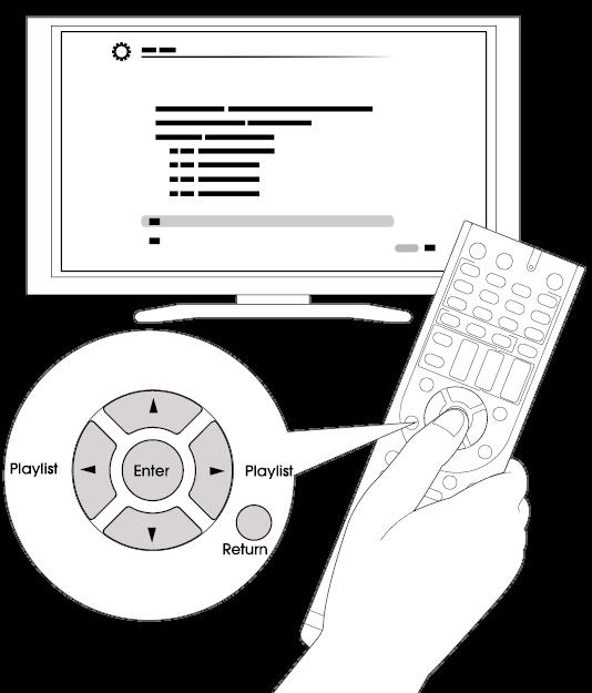 Playing Music Files in a Shared Folder Playing from a Shared Folder Operation: You can set up by viewing the guidance displayed on the TV screen (OSD).