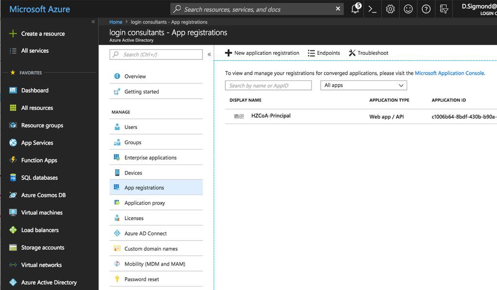 Azure Subscription Subscription ID Directory ID Application