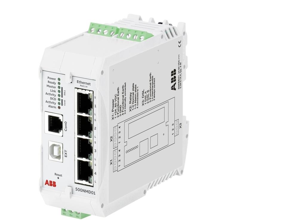 suitable for tunneling of serial protocols Application The DIN rail mountable is a managed plug and play layer-2-switch, providing: 4 fast auto-negotiating RJ45 ports with auto MDI/X (Automatic