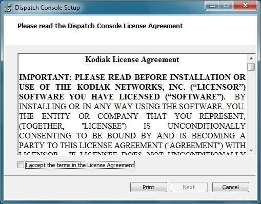 Image 3.4 - End User License Agreement 6. Review the terms of the license agreement.