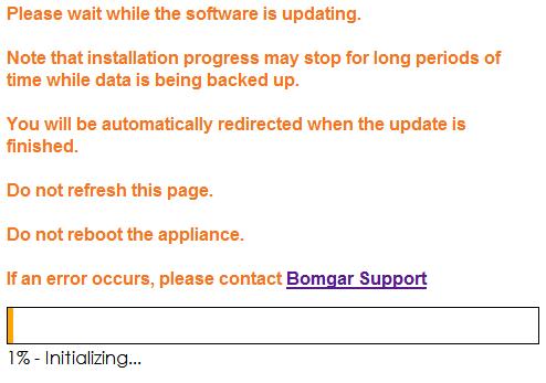 If you have any issues updating after accepting the EULA, please contact Bomgar Technical Support at help.bomgar.com.