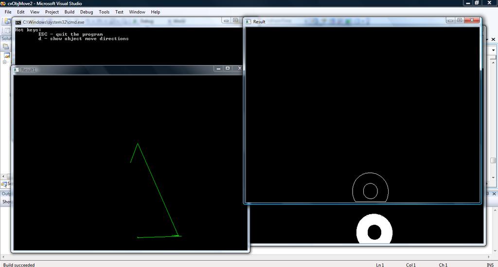 A. Camera Class In this project, using OpenCV, we have tried to implement a simulation of object move detection (Fig. 3) where would be used in game control. Fig 3.