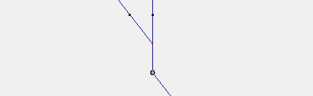 13. Using the Select Feature Vertex tool, select the vertex just below the main branching point (Figure 10). Figure 10 Select the vertex just below the junction 14.