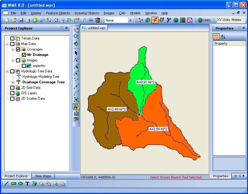 Importing Watershed Data ArcView GIS CAD Feature object data created in other systems can be imported into WMS in one of the
