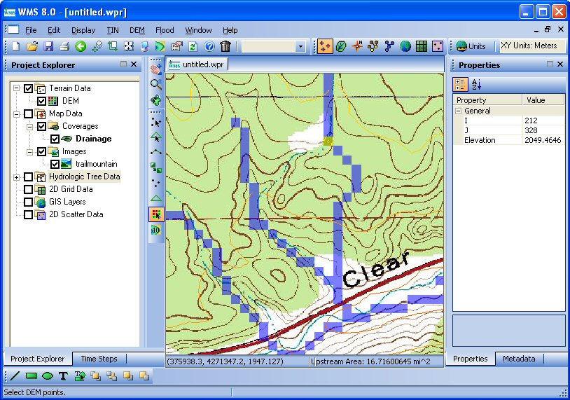 Hydrologic & Hydraulic Modeling with the Watershed Modeling System Editing Flow Directions Because of the resolution of a DEM