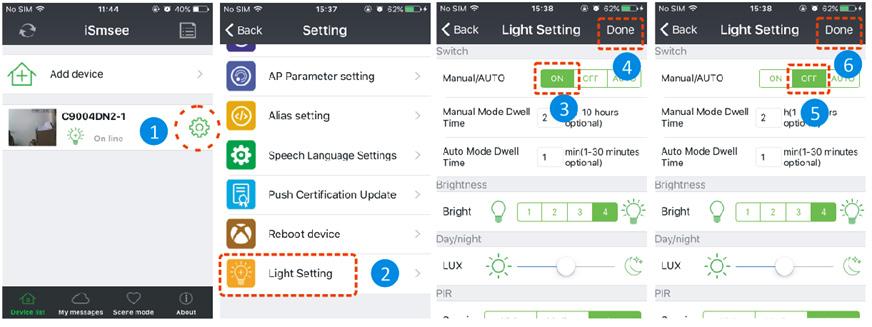Main function introduction To install App on Android Turn on /off LED manually 1.