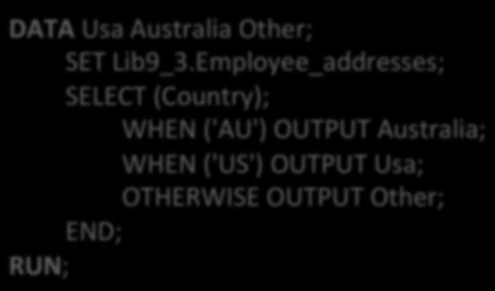 Usa Australia Other; SET Lib9_3.