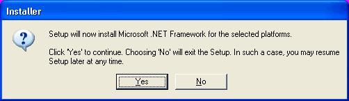 NET Framework is not installed. Once the Microsoft.NET Framework is installed, the software automatically installs the Microsoft Visual J# 2.0 and Visual C++ redistributable packages. 9.