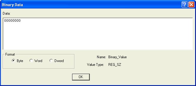 101 Viewing Binary Data For any registry key, you can display the binary data for that key. To view binary data using the Standard Viewer: 1 Open the Registry Viewer.