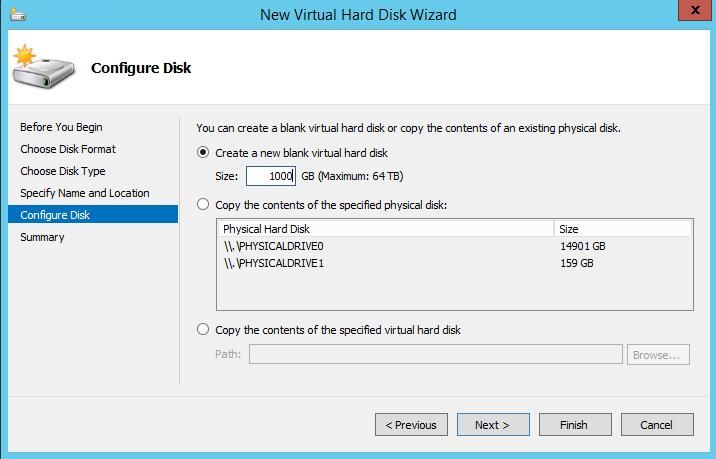 Configure Disk 32 Hyper-V Installations Installing