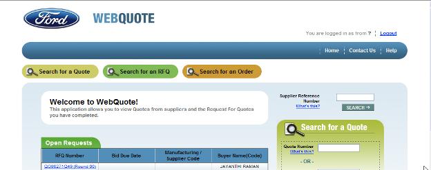 Getting Help SCREEN HELP The screens of WebQuote are used for both production and non production purchasing. Because of this, the fields may have different meanings to different users.