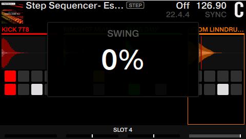 Using Your D2 Getting Advanced Using Step Sequencer Mode on Remix Decks Controlling Volume Move any of the four volume faders to control the volume of the corresponding sample. Using SWING 1.