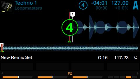 Using Your D2 Getting Advanced Capturing Samples from Track Decks (Using Remix Mode) 2. Press the View button to switch to Split View. Both Decks A and C are shown in the display. 3.