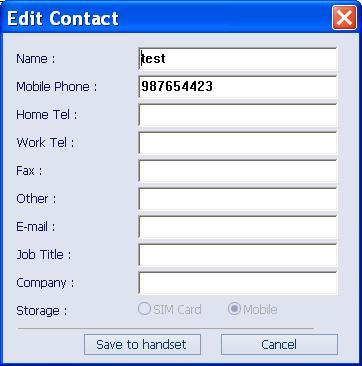 Select one from your contact list and click to edit. Upon completion, click "Save to handset" to save and exit. Select the unwanted one from your contact list and click to delete it.