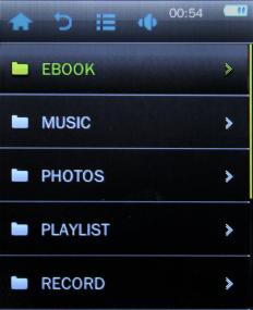BROWSER Browser allows you to select and view ebook, Music,
