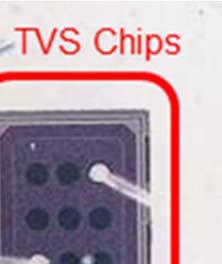 The layout area of one TVS chip is 1200 µm 500 µm which can sustain higher than ±30 kv IEC61000-4-2 direct