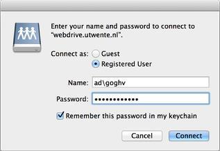 At Password fill in the corresponding password.