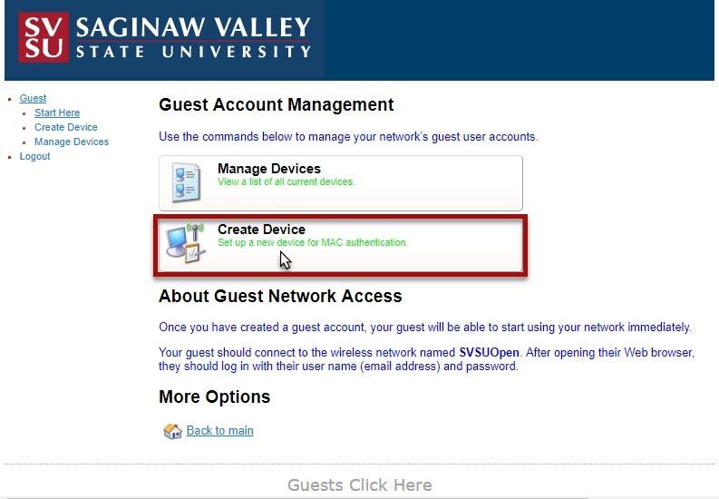 Register Your Device Devices are registered with ClearPass through SVSU's ClearPass website.