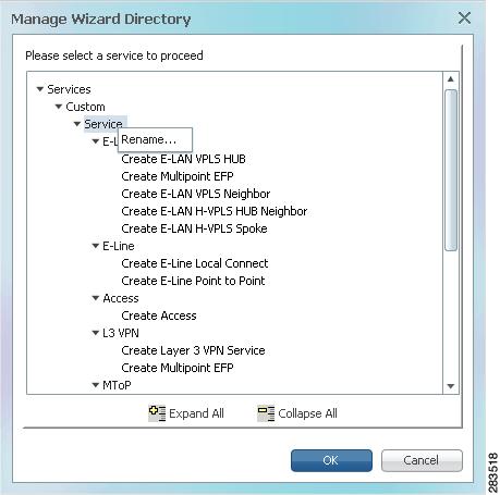 Chapter 3 Figure 3-11 Renaming an Activation Wizard Directory Step 6 Step 7 In the Manage Wizard Directory dialog box, enter the new name, then click OK.