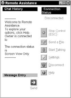 Connect to Remote Assistance 7. Click the Send Invitation button.