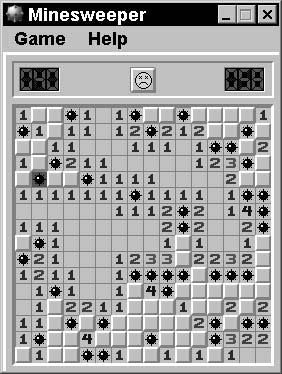 Chapter 16: Playing Games in Windows Play Minesweeper 1. Choose Start All Programs Games Minesweeper to open the Minesweeper game board (see Figure 16-8). 2.