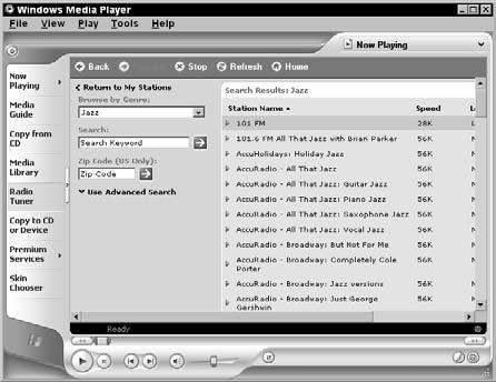 Set Up a Radio Station Set Up a Radio Station 1. With Windows Media Player open, click the Radio Tuner button on the left. 2.