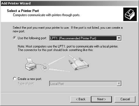 Chapter 7: Setting Up New Hardware Install a Printer 1. Read the instructions that came with the printer.