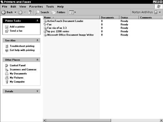 Right-click any printer that isn t set as the default and choose Set as Default Printer from the shortcut menu, as shown in Figure 7-6. 4.