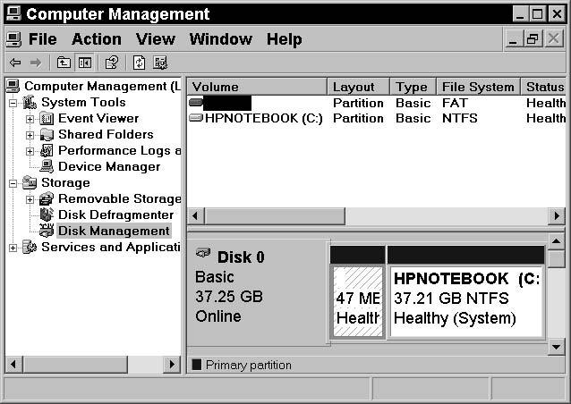 Use Disk Management to Create a Partition Use Disk Management to Create a Partition 1. Choose Start Control Panel Administrative Tools. 2.