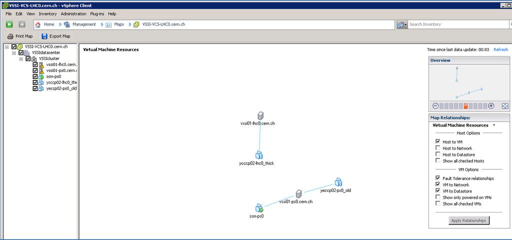 Maps Maps shows to us a structure of our vsphere Infrastructure, according our view permissions.