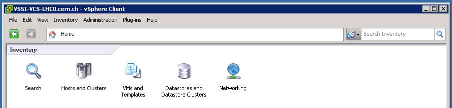 Inventory In the vsphere Client home panel, the top part is the related to Inventory elements.