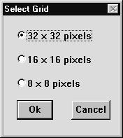 PREPARING FOR A CONFERENCE The following dialogue box appears: 3 Fig.5 The Select Grid dialogue box Click on the radio button for the desired grid size. Click on the Ok push button.