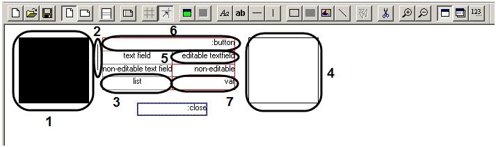 Create design elements The design element types in the dialog box correspond to their appearance on the workspace. You can add the following design elements to the dialog box form: Square.