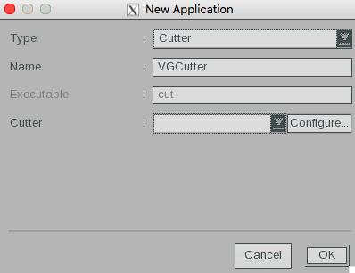 Configure. a. Type = Select Cutter from the dropdown. b.