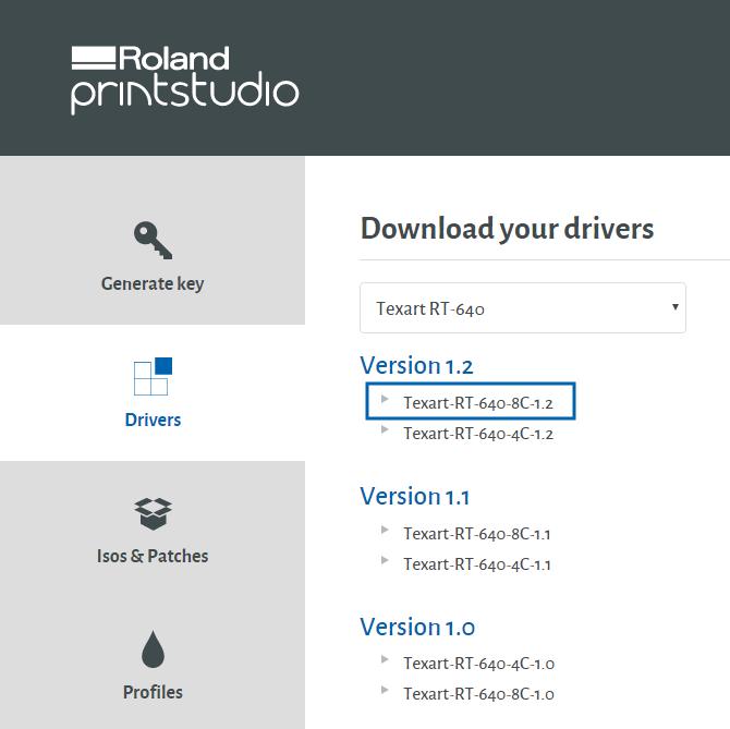 2. Download the proper version that matches your RIP and printer. 3. The driver will download as a XXXX.calpatch file.