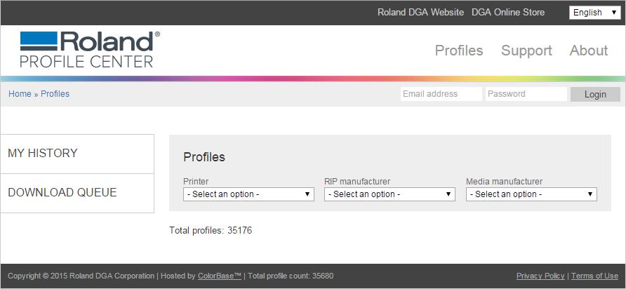 Import Profiles There are profiles available on the Roland Profile Center website for a select number of Roland printers.