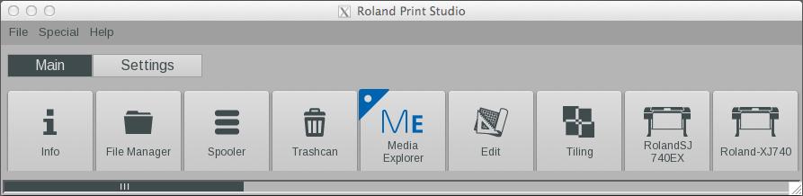 1. Launch Rolandprintstudio RIP software. 2.