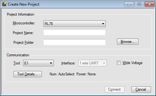 2.2 2. s of Functions Creating a New Project 2.2.1 [Create New Project] Dialog Box Selecting [File] [Create a new project] in the menu bar makes the [Create New Project] dialog box appear.