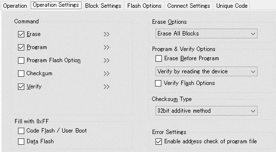 2.3.2 2. s of Functions [Operation Setting] Tabbed Page Settings for the flash operation can be changed on the [Operation Setting] tabbed page.