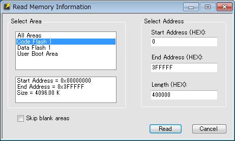 2.4.2.1 2. s of Functions Read Memory When [Device Information] [Read Memory] is selected from the menu bar, the [Save As] dialog box will appear.