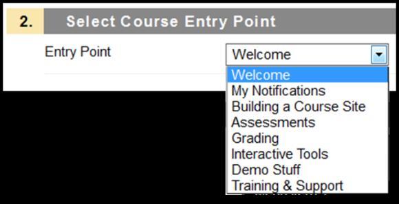 that can jump-start your course organization. Click on a course structure in the left column to open a description and preview of that structure.