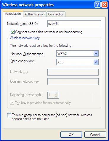 Step 6: On the Wireless network properties window that will appear, complete the fields as follows: Network name