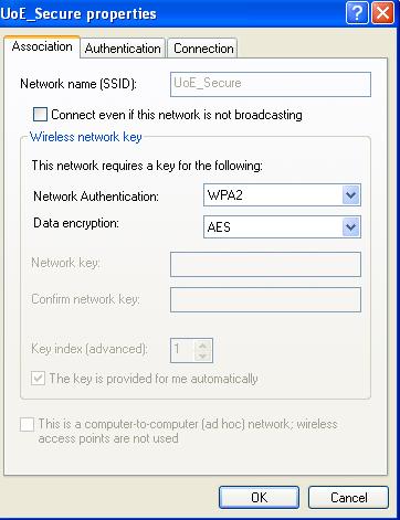 Select UoE_Secure from the list of preferred networks and click on Properties button. 3.