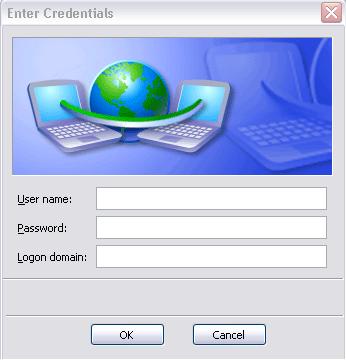 Enter your username and password for the network. In the Logon domain field, enter FDIBA. Click OK and wait a few seconds.
