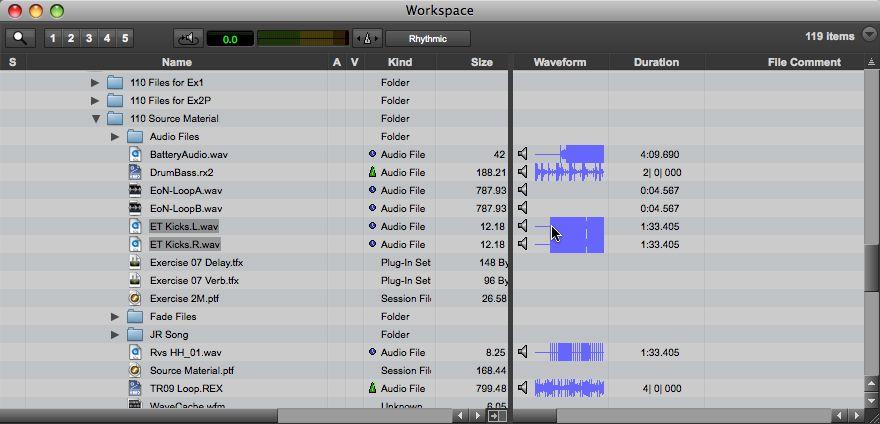 To audition a more meaningful portion of the file, click on the waveform display to begin playback at a point of your choosing.