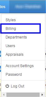 Billing 8.3 Billing This option enables the users to create billing for the nodes purchased. 1. Click the user name and select Billing. 2. The following page is displayed. 3.
