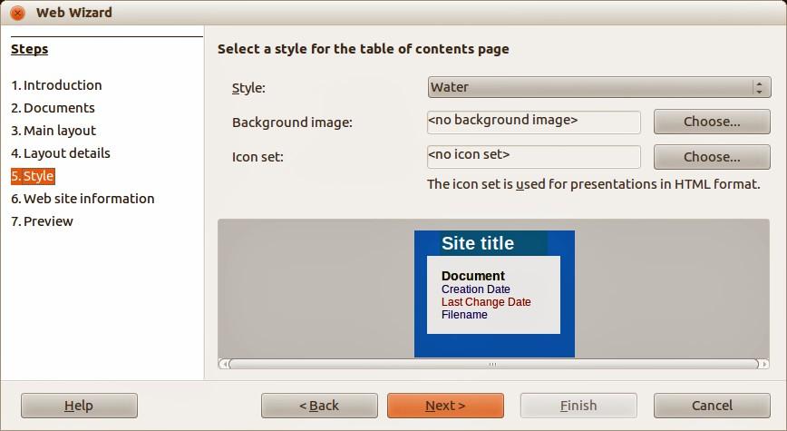 Figure 7: Style page of Web