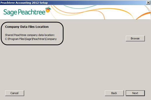 Appendix A: Software Installation 425 - IMK 2. Company Data Files Location: On Windows 7, the default location for company data files is C:\Sage\Peachtree\Company (step 16, page 417 - IMK).