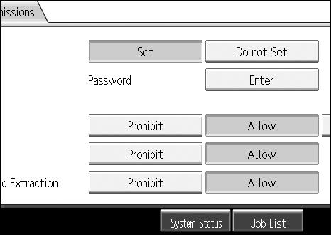 Setting File Type and File Name F In [Password], press [Enter]. G Enter a password, and then press [OK]. The password entered here will be required to change the security settings of the PDF file.