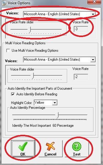 Reading Options Step One: To change the reading options, under the Reading tab, click on the Reading Options button.